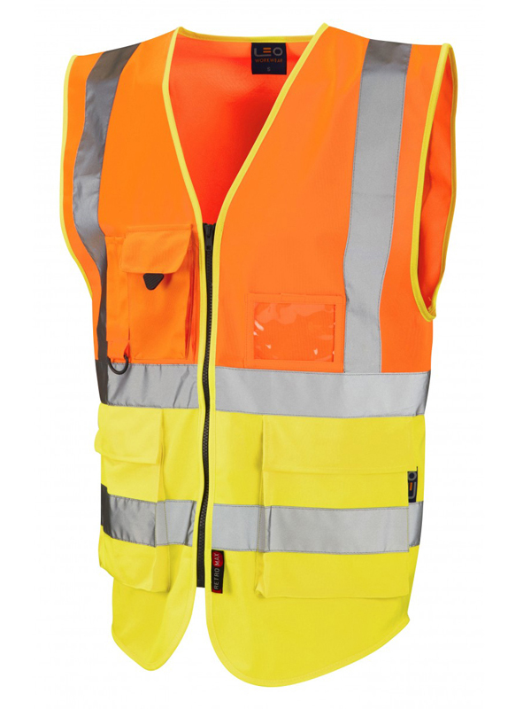 LYNTON ISO 20471 Class 2* Vest - Orange-Yellow